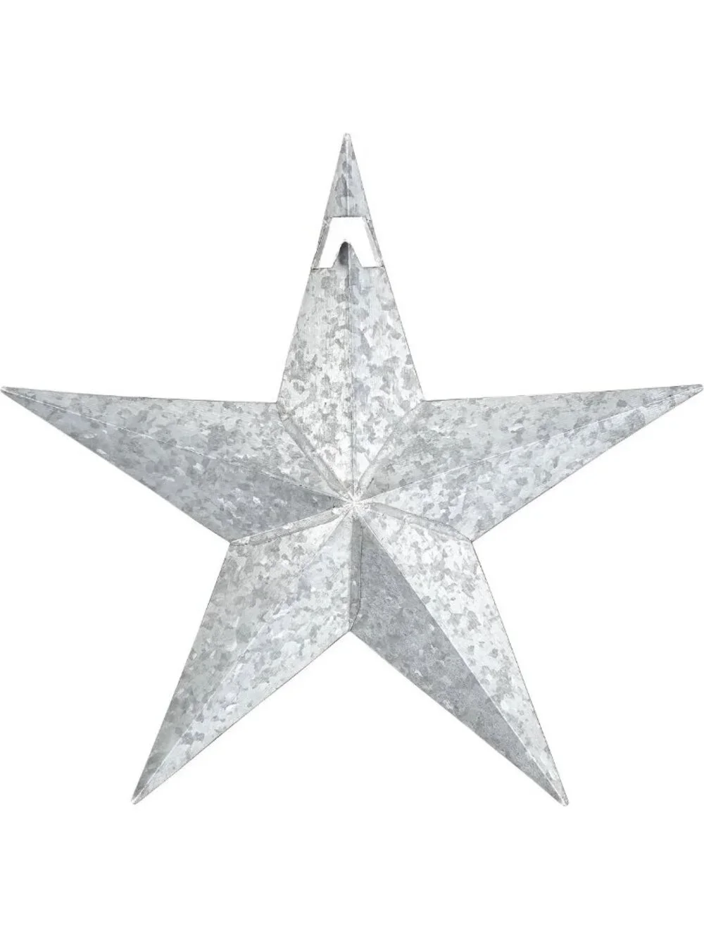 Patriotic Metal Star Wall Decor - 12x12 Galvanized Hanging for Independence Day